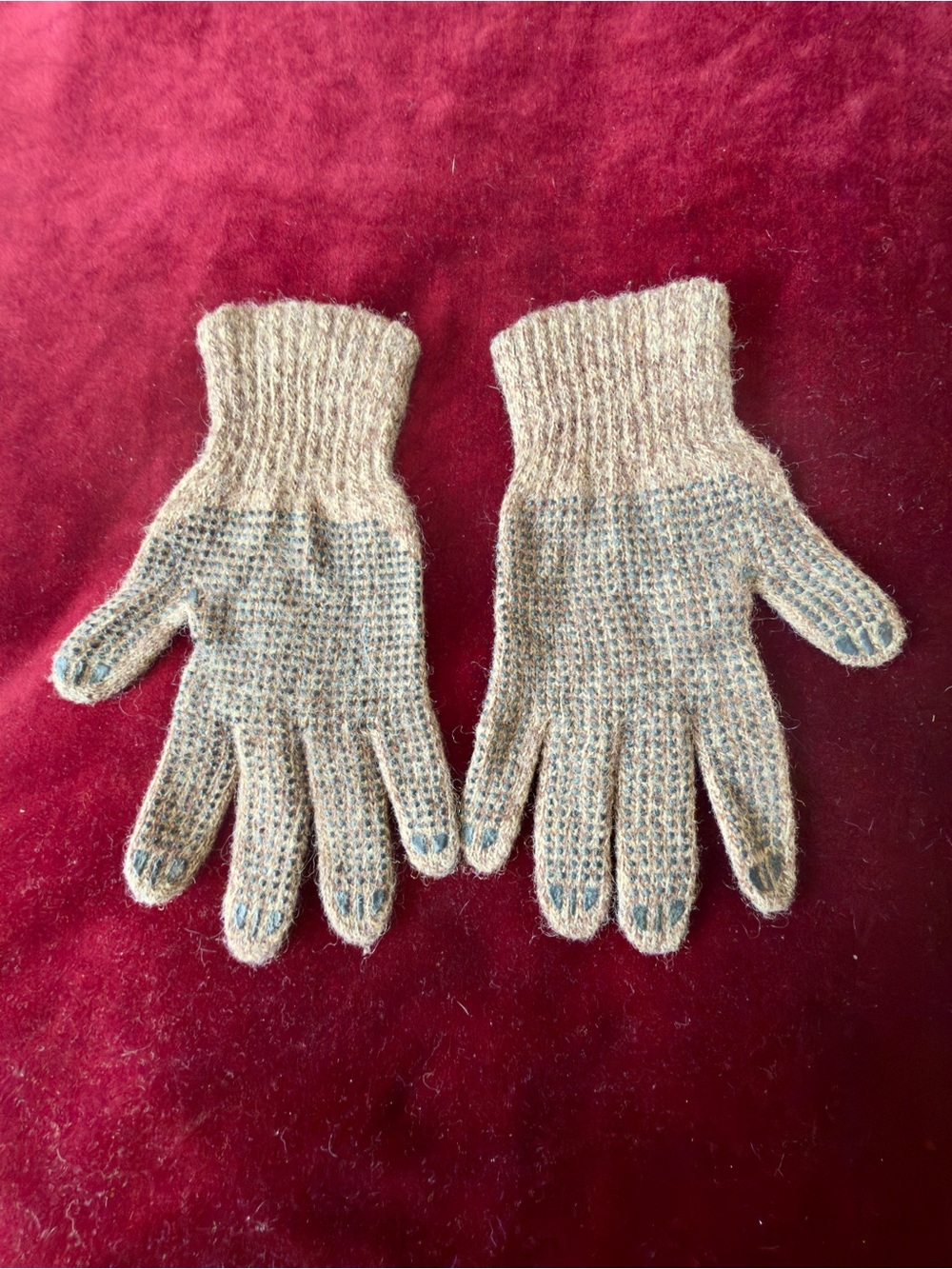 Classic Ragg Wool Winter Utility Gloves with PVC Grip Palms